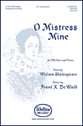 O Mistress Mine TB choral sheet music cover